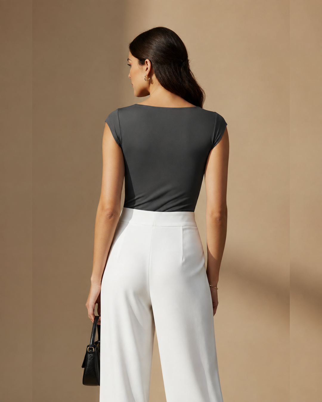 Blusa Basic Gris Oscuro