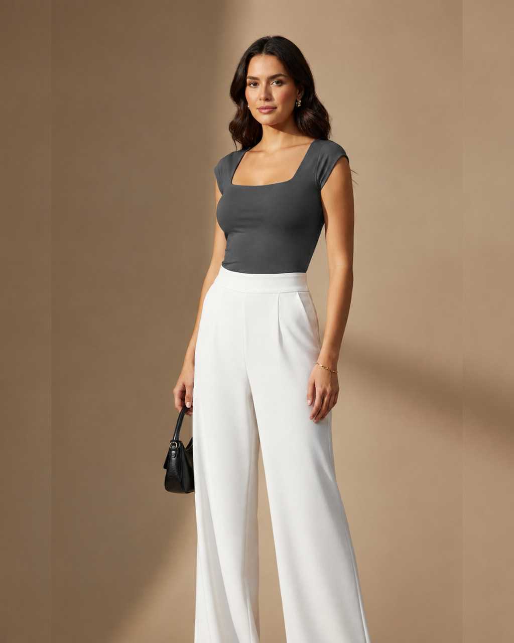 Blusa Basic Gris Oscuro