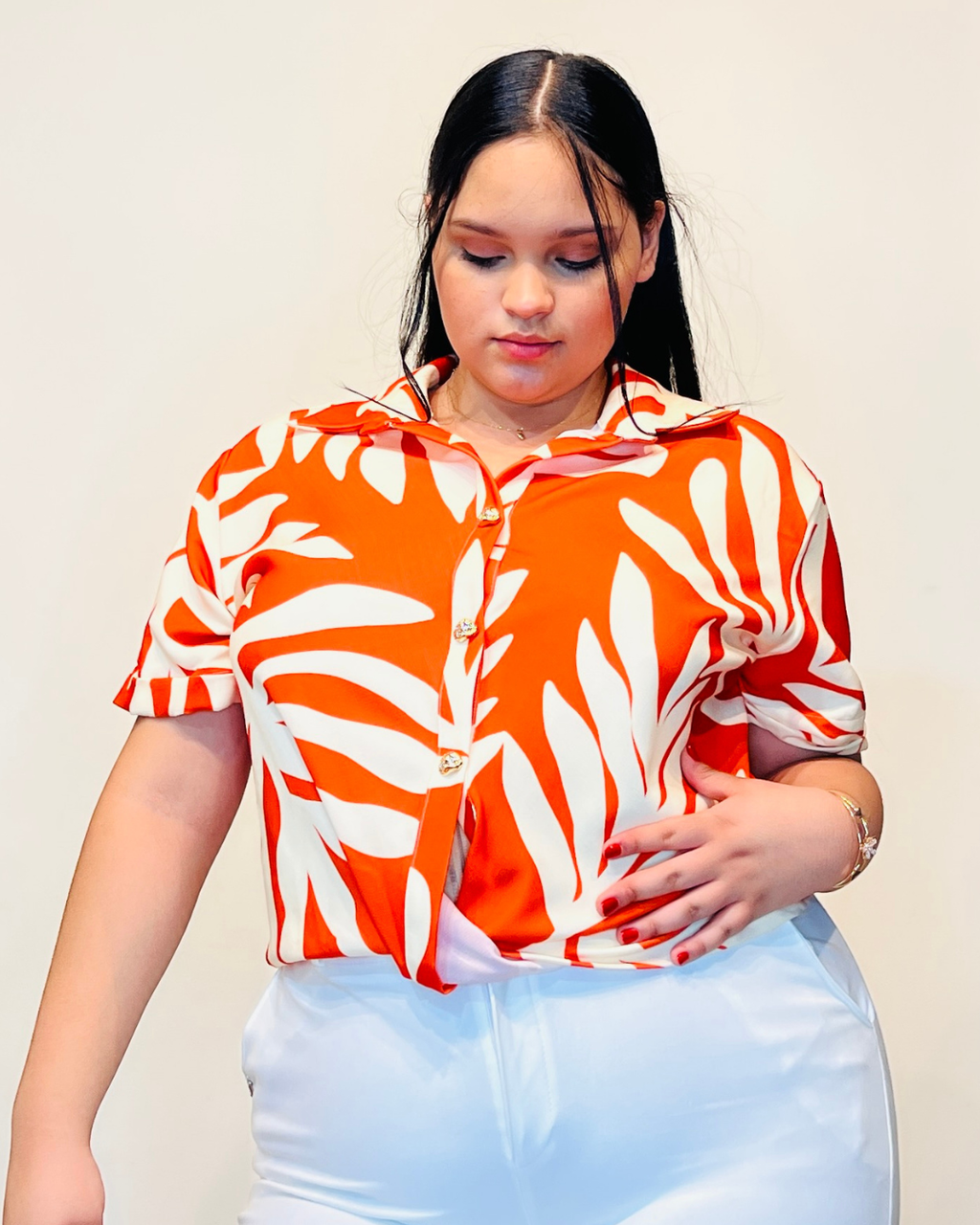 Blusa Loren Naranja