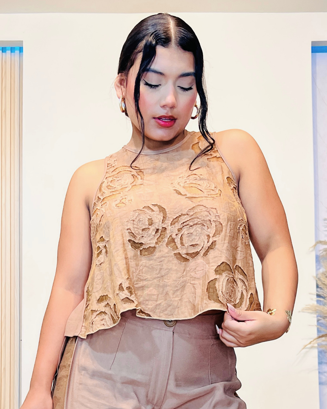 Blusa Roxan Café