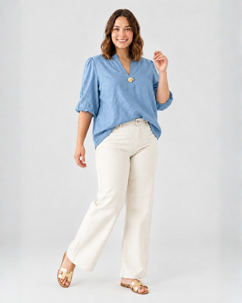 Blusa Carmen Celeste