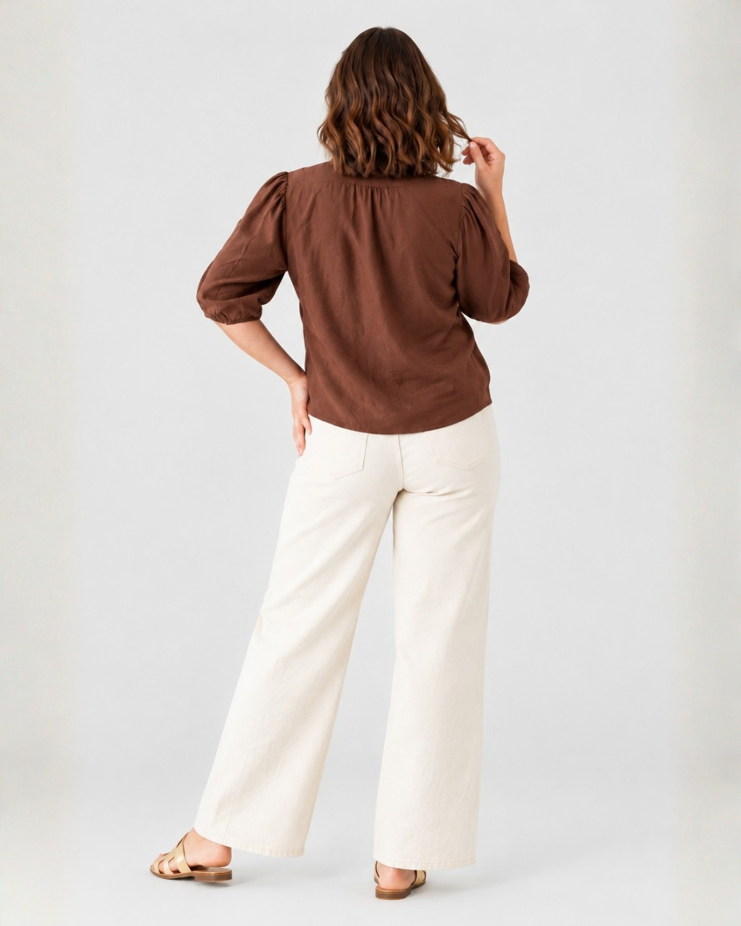 Blusa Carmen Café
