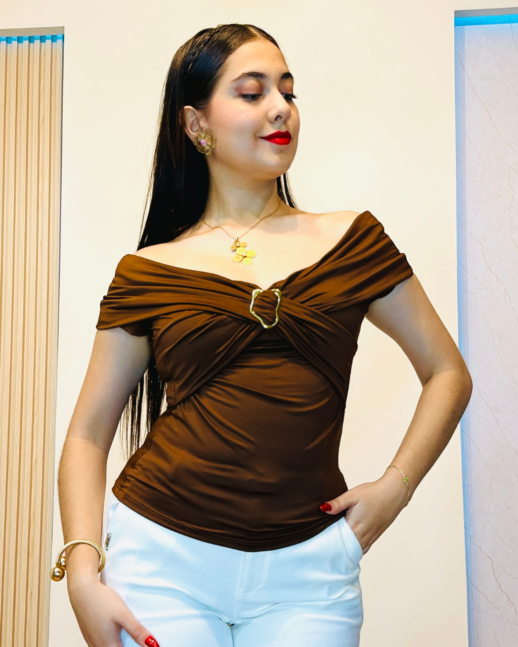 Blusa Kali Marrón