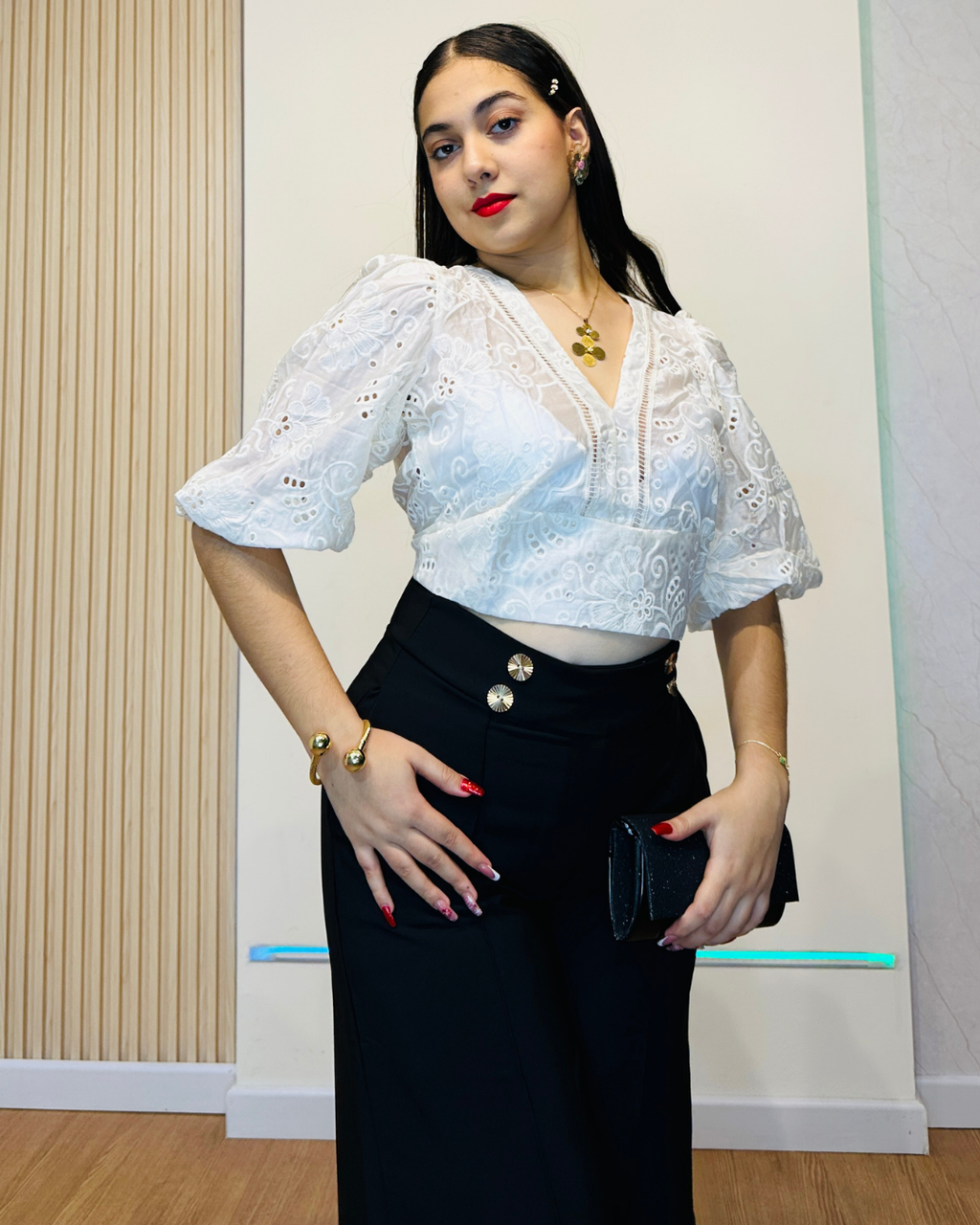 Blusa Kitty Crema