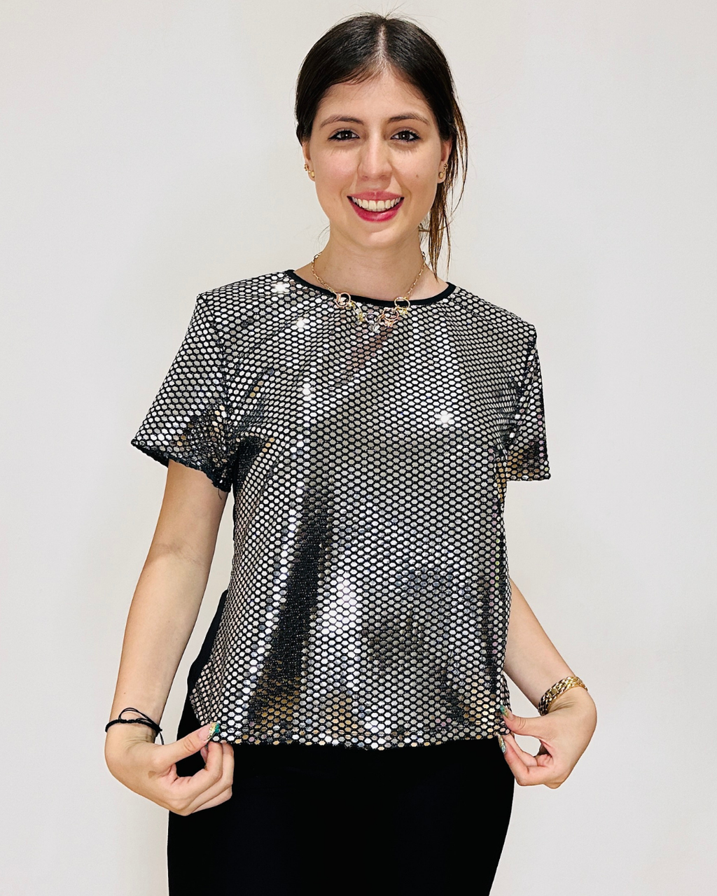 Blusa Lety Plateada