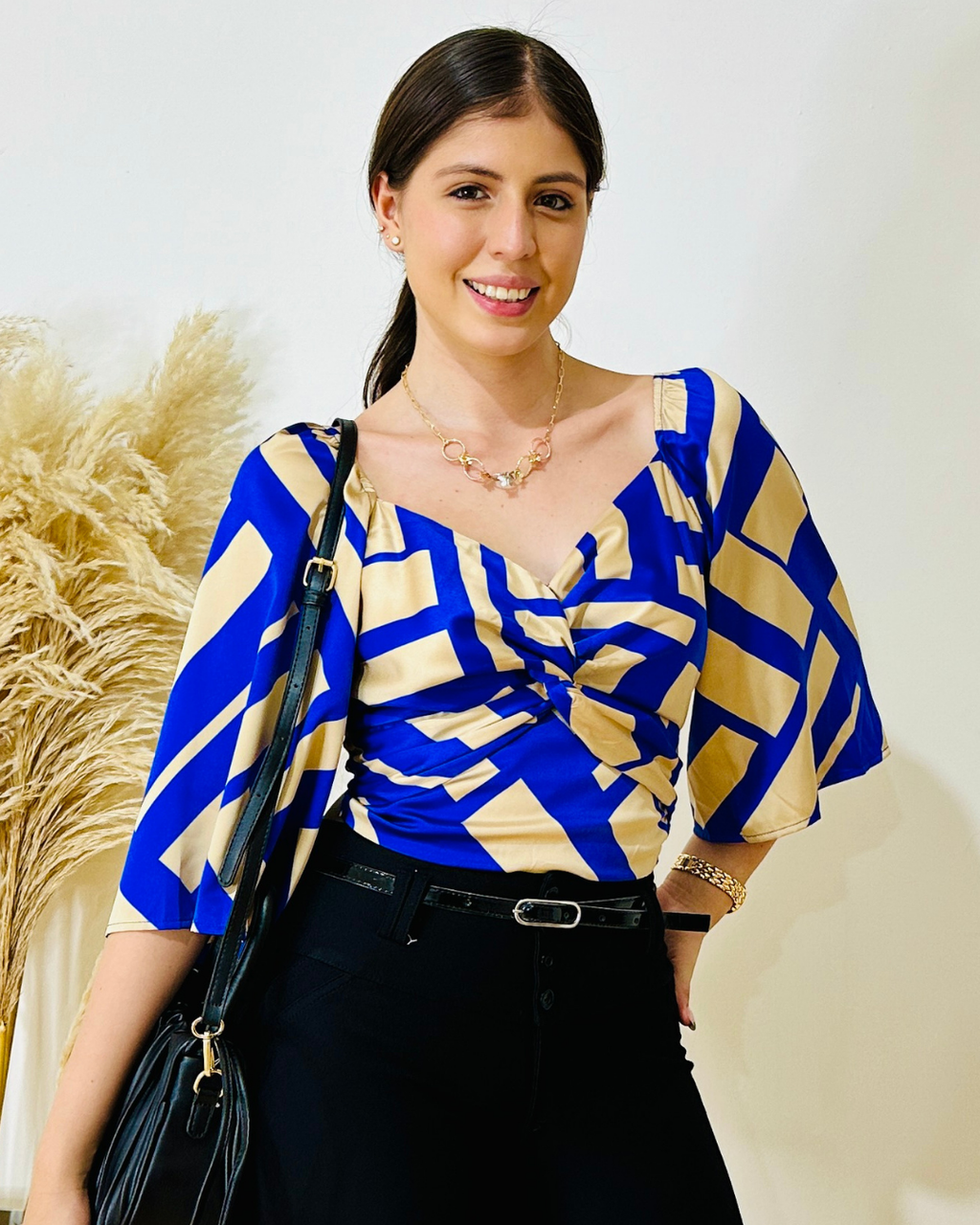 Blusa Mariposa Azul Rey