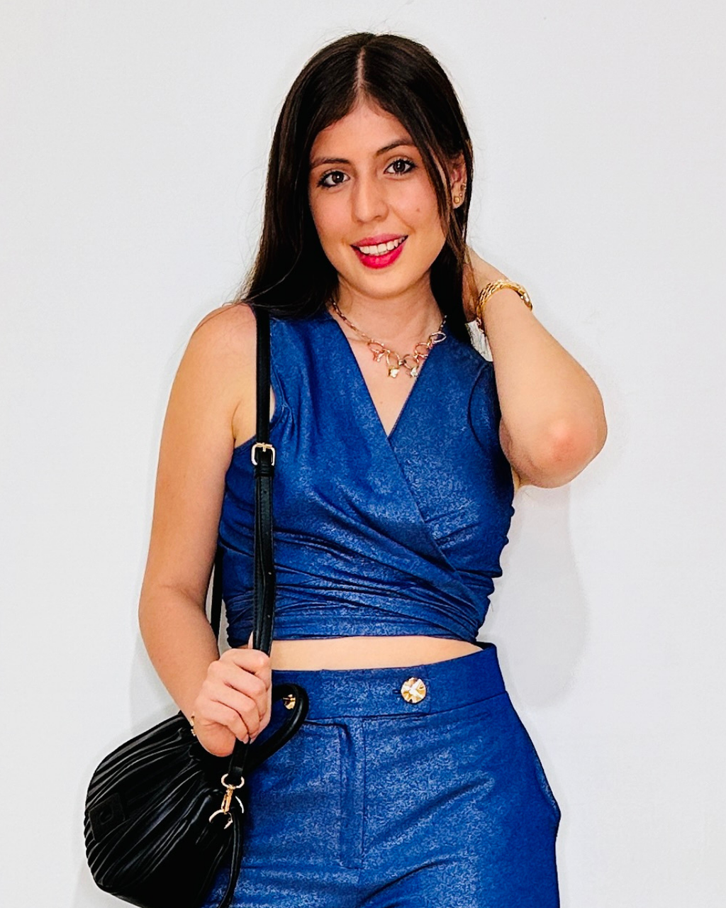 Blusa Nahia Denim Claro