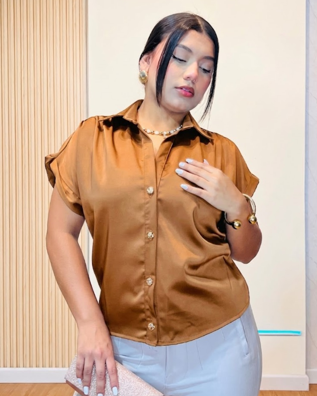 Camisera Nancy Caramelo
