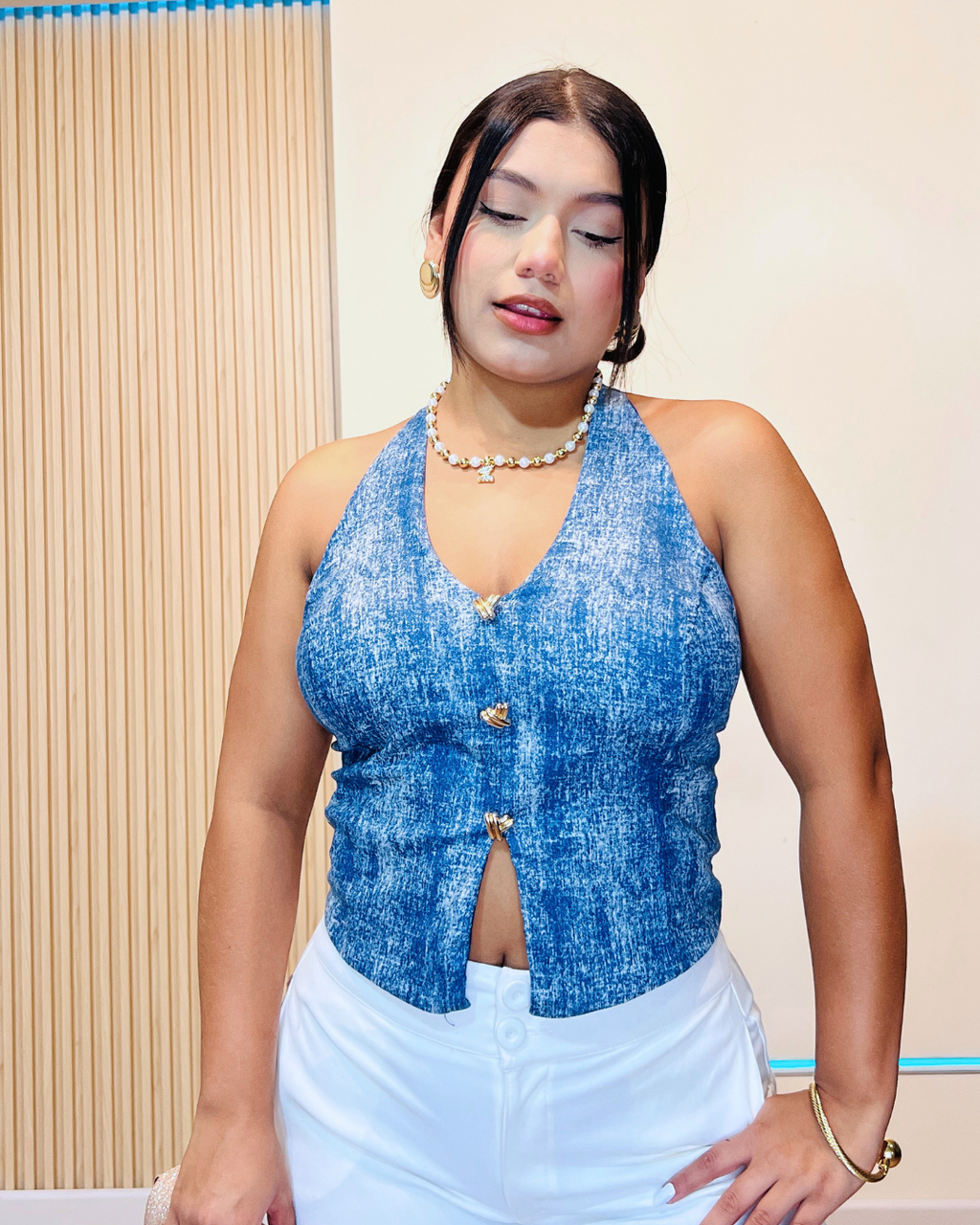 Blusa Wendy Denim Claro
