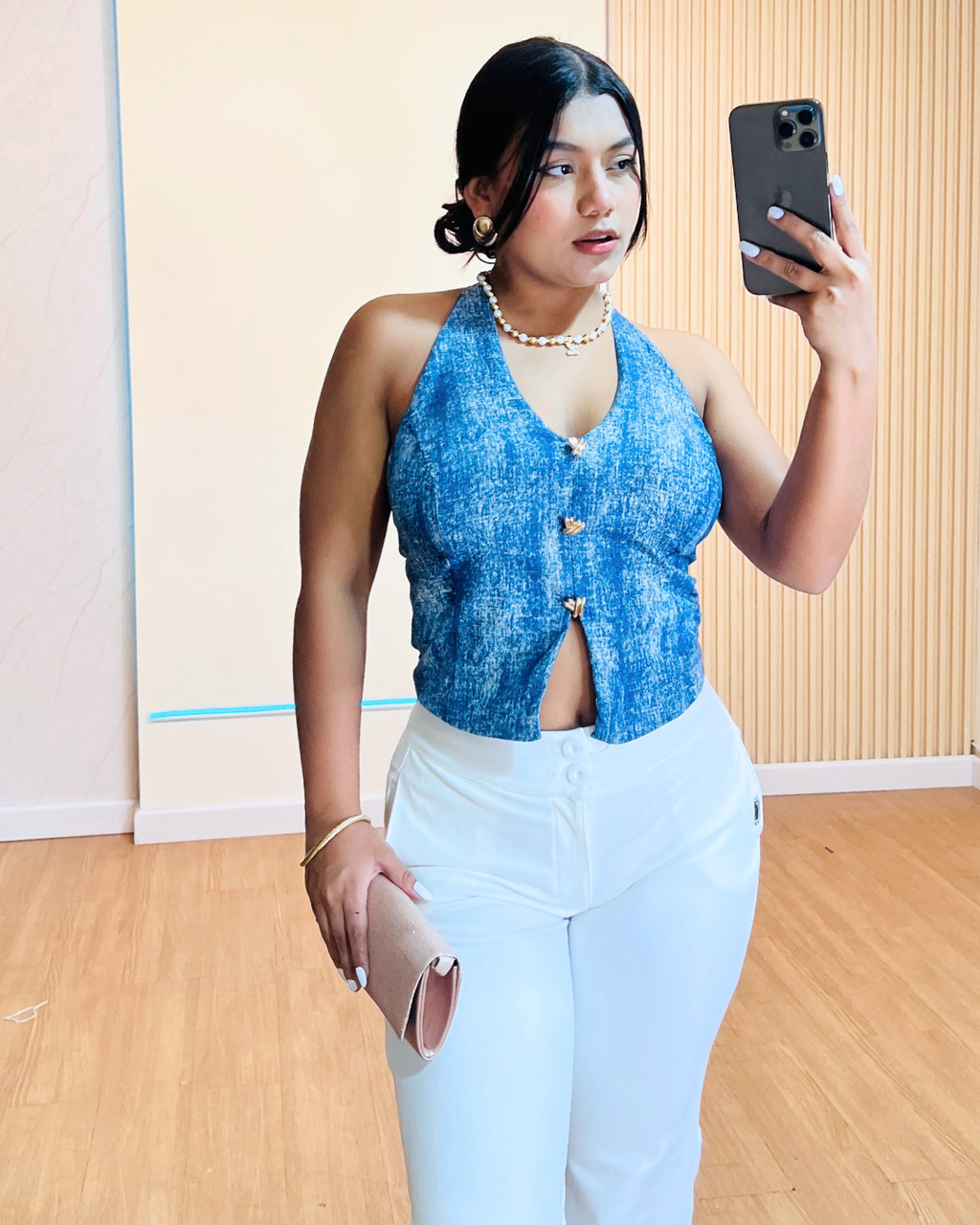 Blusa Wendy Denim Claro