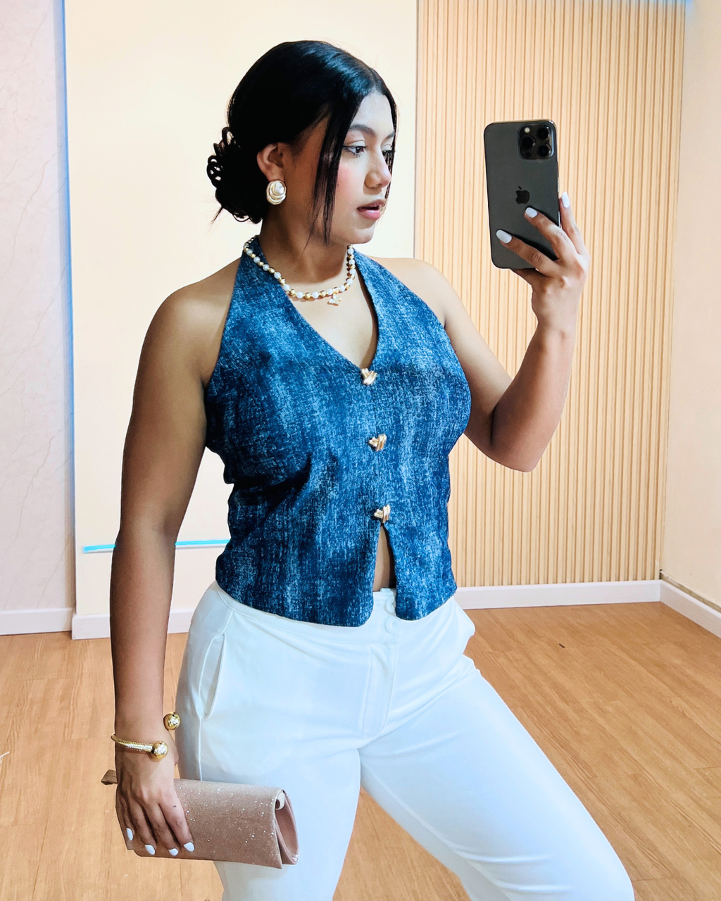 Blusa Wendy Denim Oscuro