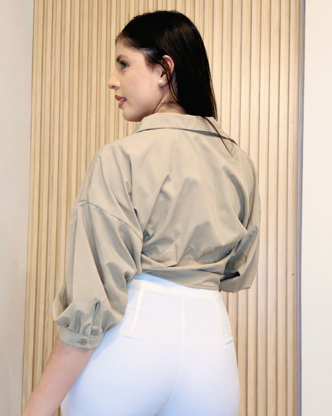 Camisera Emily Beige