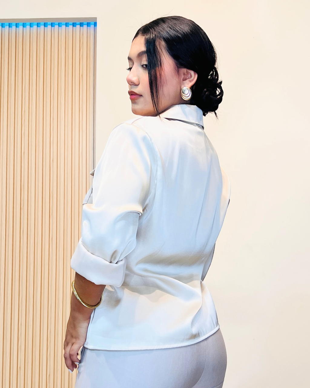 Camisera Ester Beige