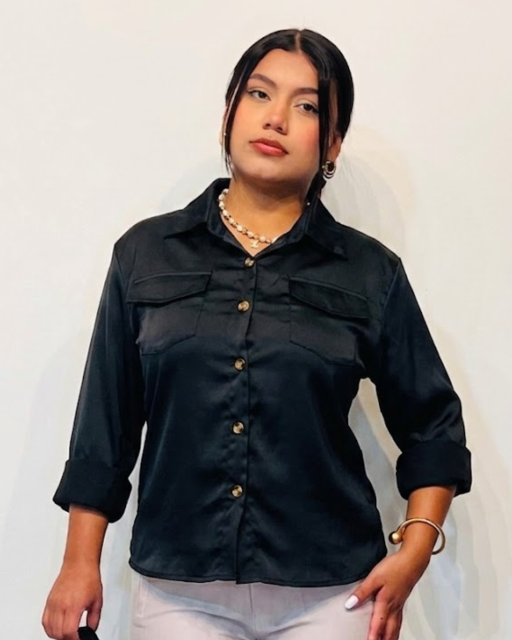 Camisera Ester Negro