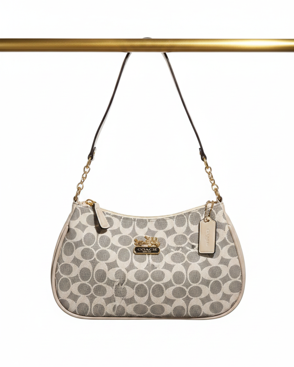 Bolso Shoulder Bag Monograma dorado– Cuero Sintético