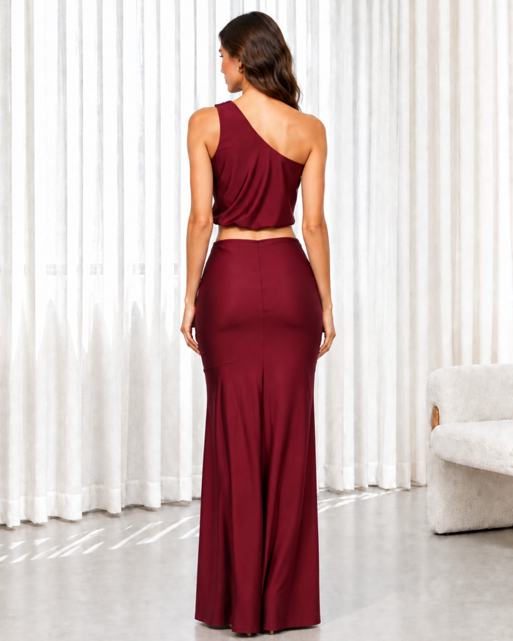 Falda Jade Vinotinto