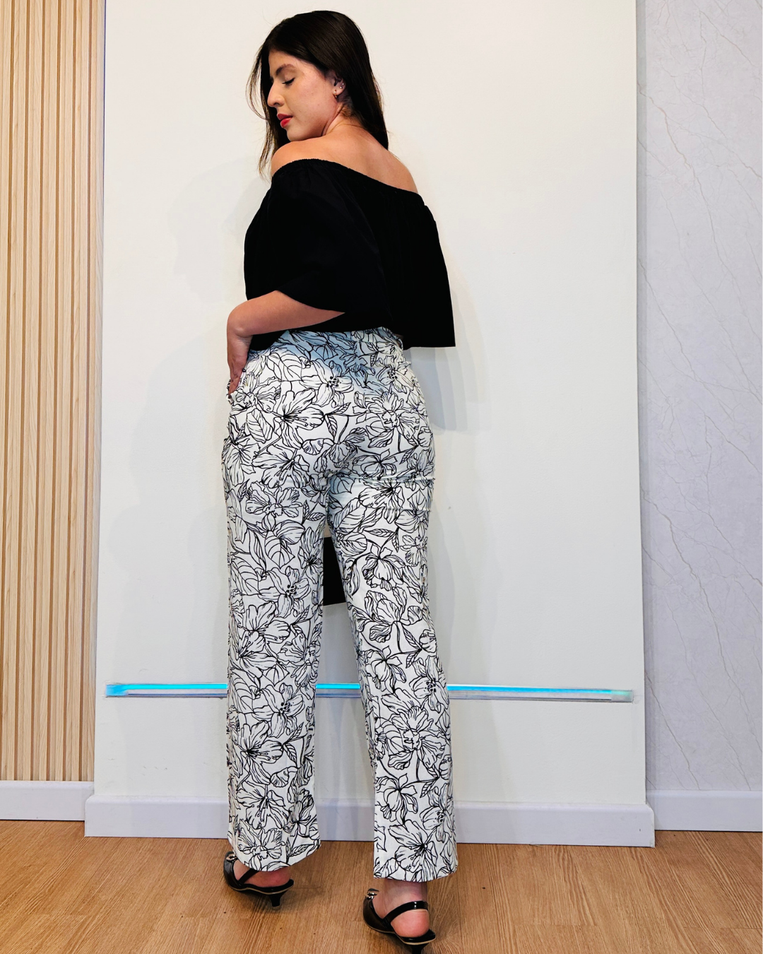 Conjunto Lenore Negro/Beige