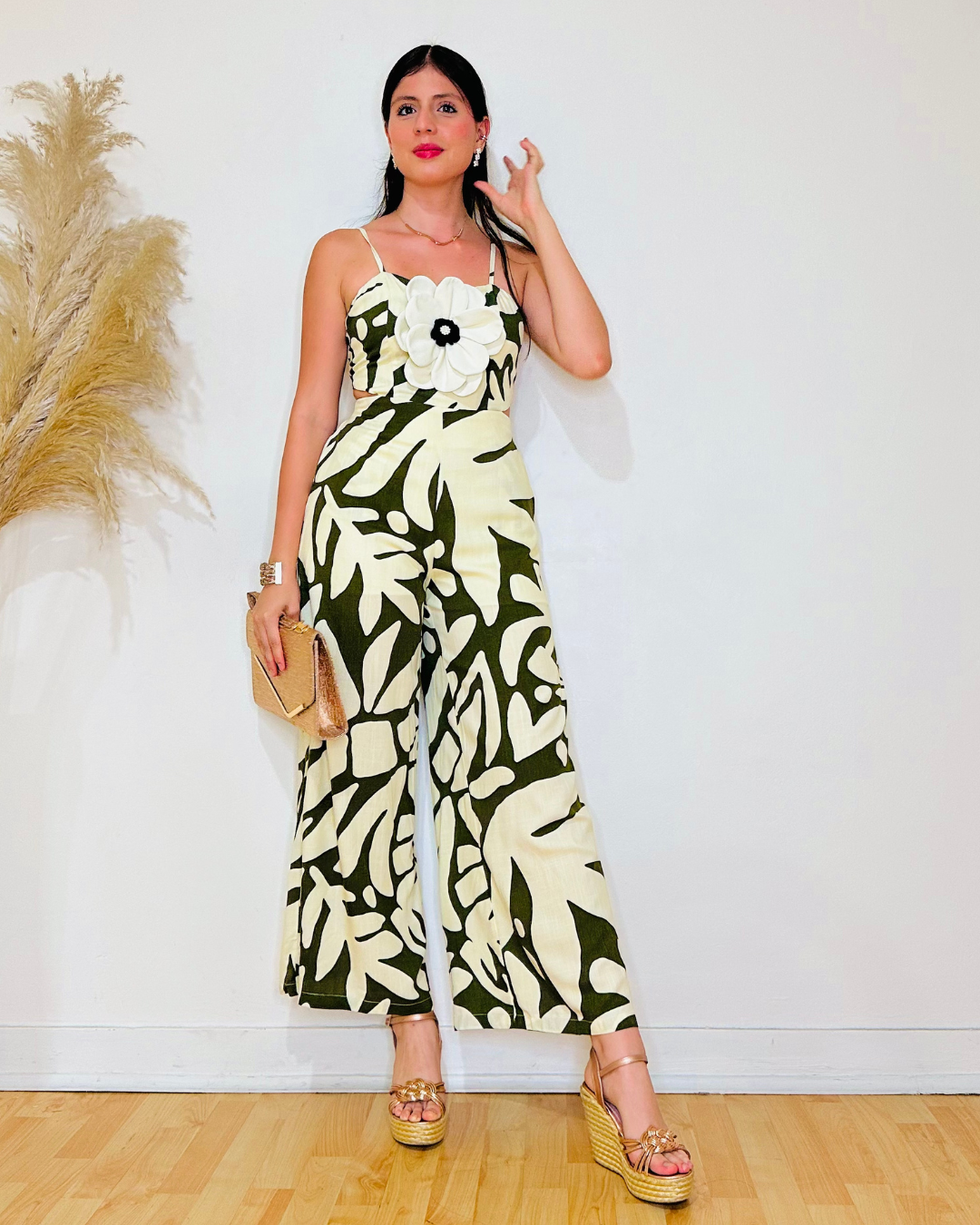 Enterizo Flor Maria Verde