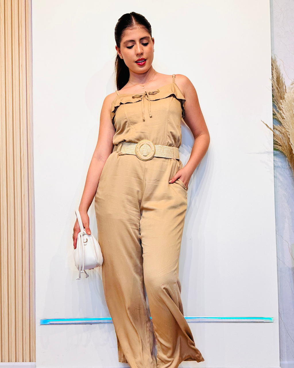 Enterizo Giselle Camel