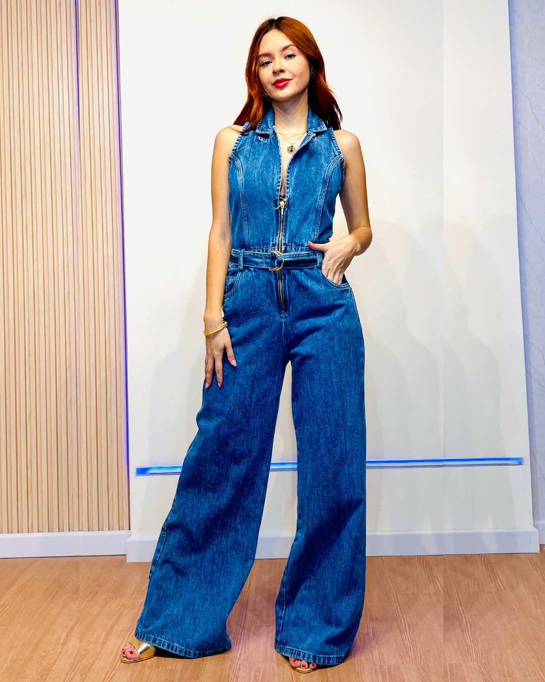 Enterizo Julie Denim Claro