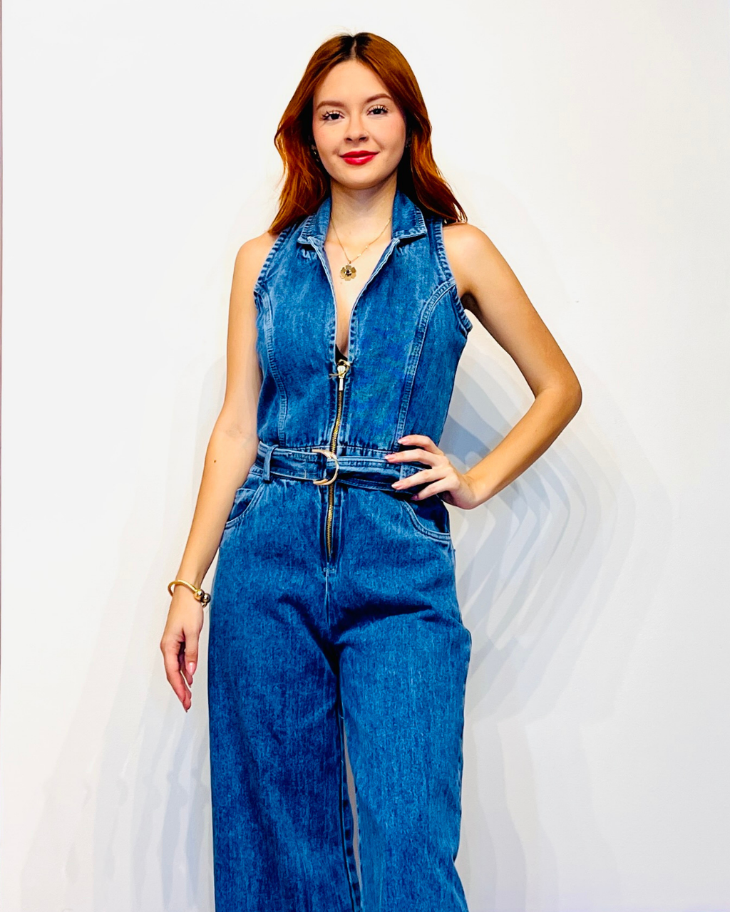 Enterizo Julie Denim Claro