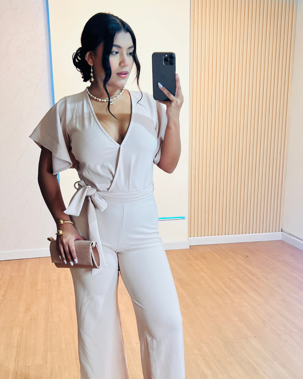 Enterizo Karina Beige