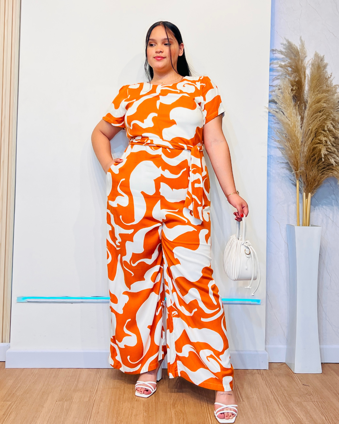 Enterizo Luisa Naranja