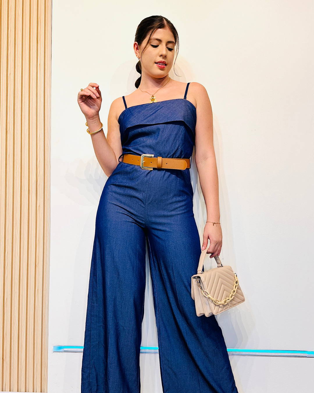 Enterizo Regina Demin Oscuro