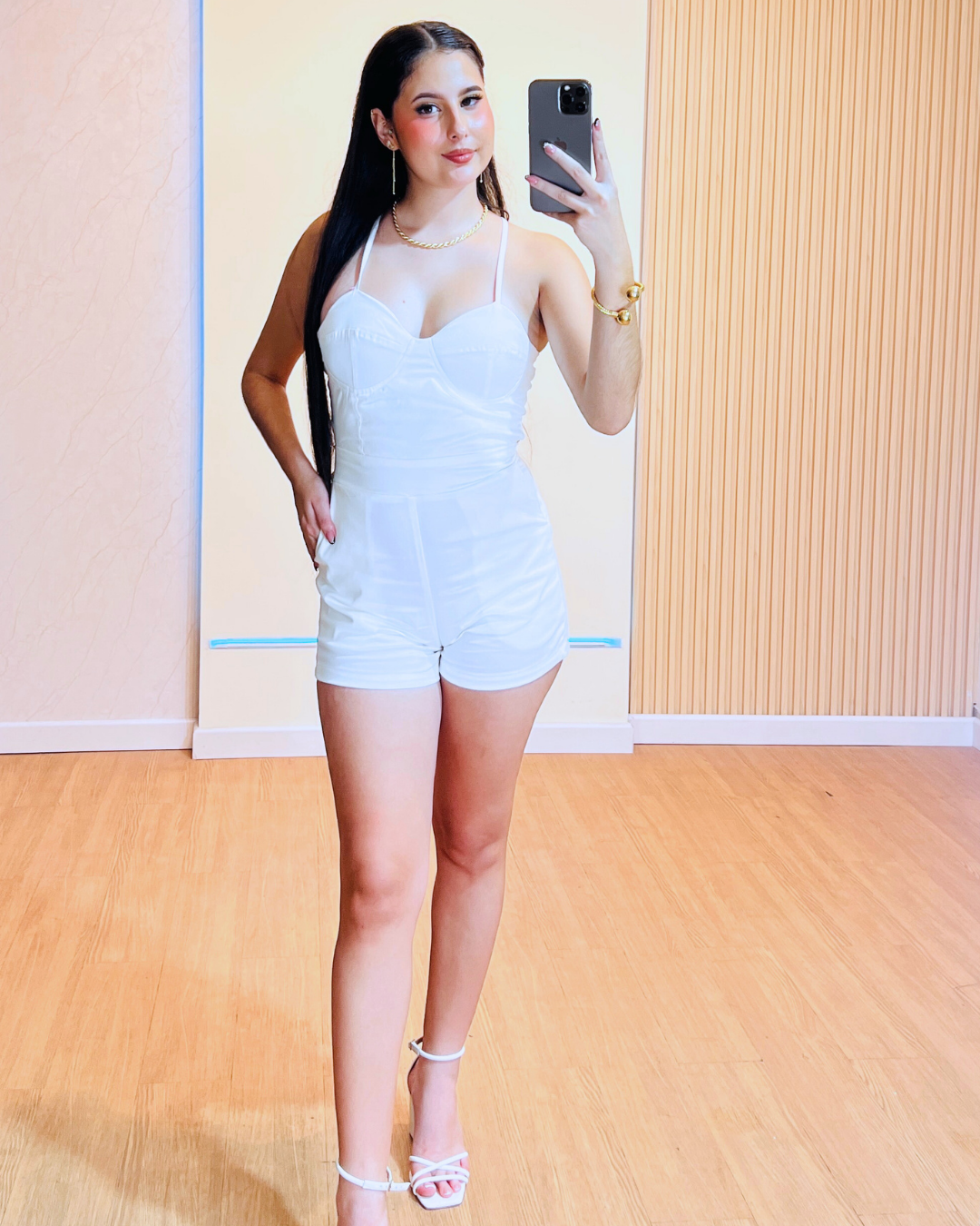 Enterizo short Azarell Blanco