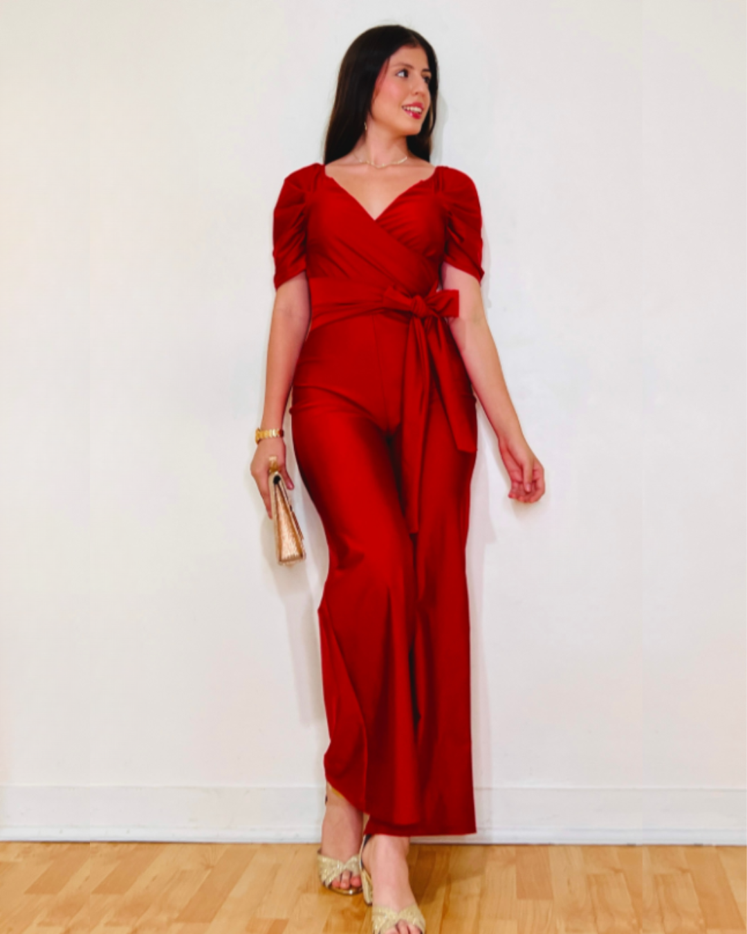 Enterizo Blanca Rojo