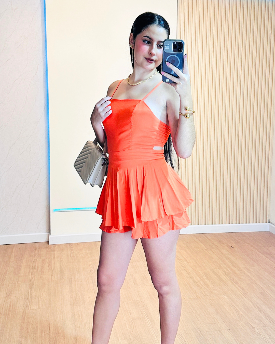 Enterizo Short Aida Naranja
