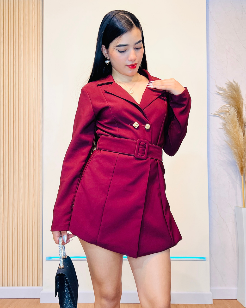 Enterizo Short Charlothe Vinotinto