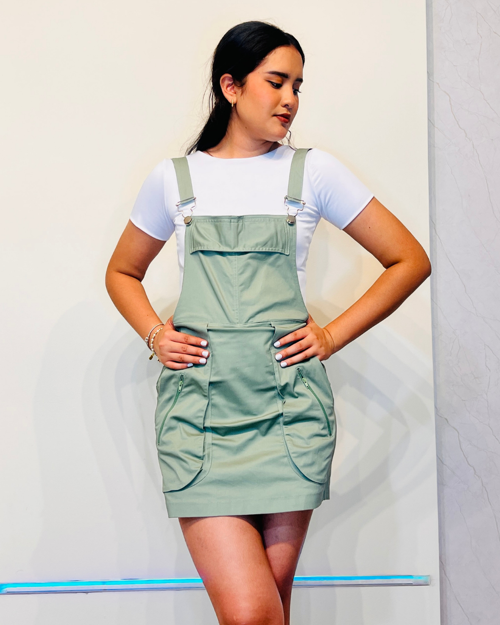 Enterizo Falda Short Dina Verde