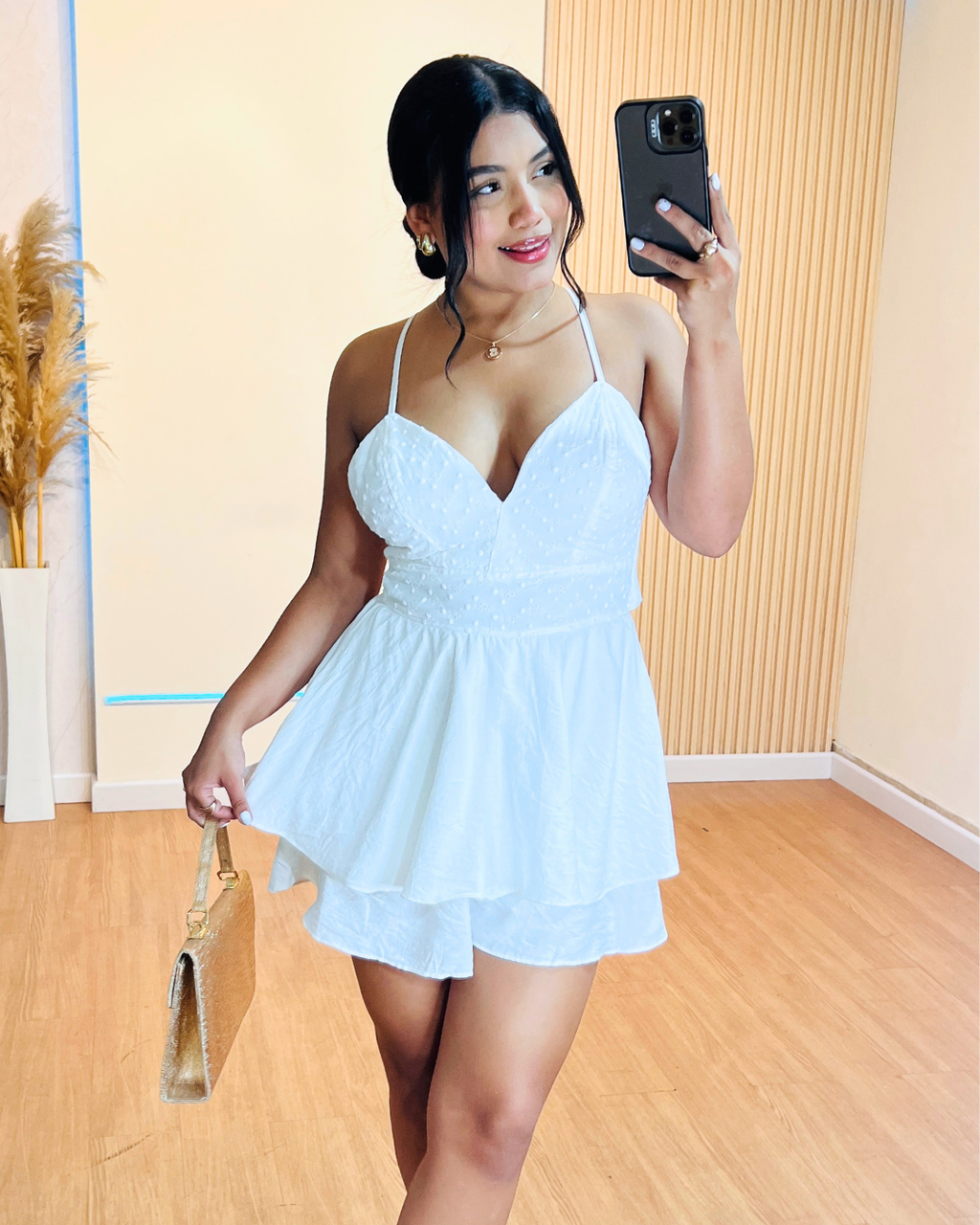 Enterizo Short Dominica Marfil