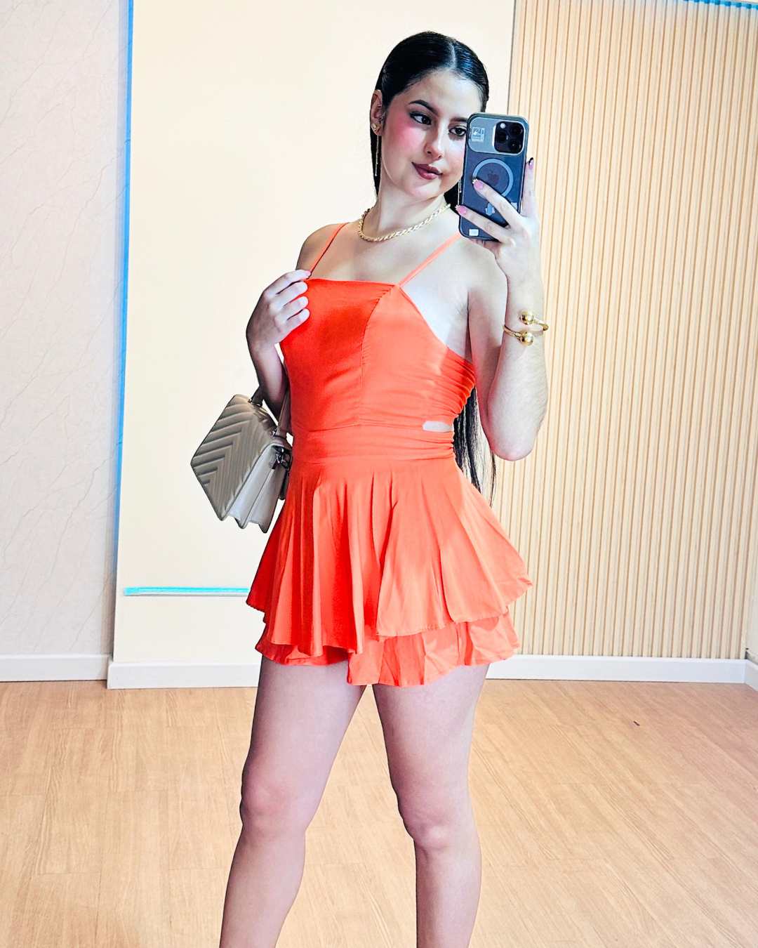 Enterizo Short Dominica Naranja