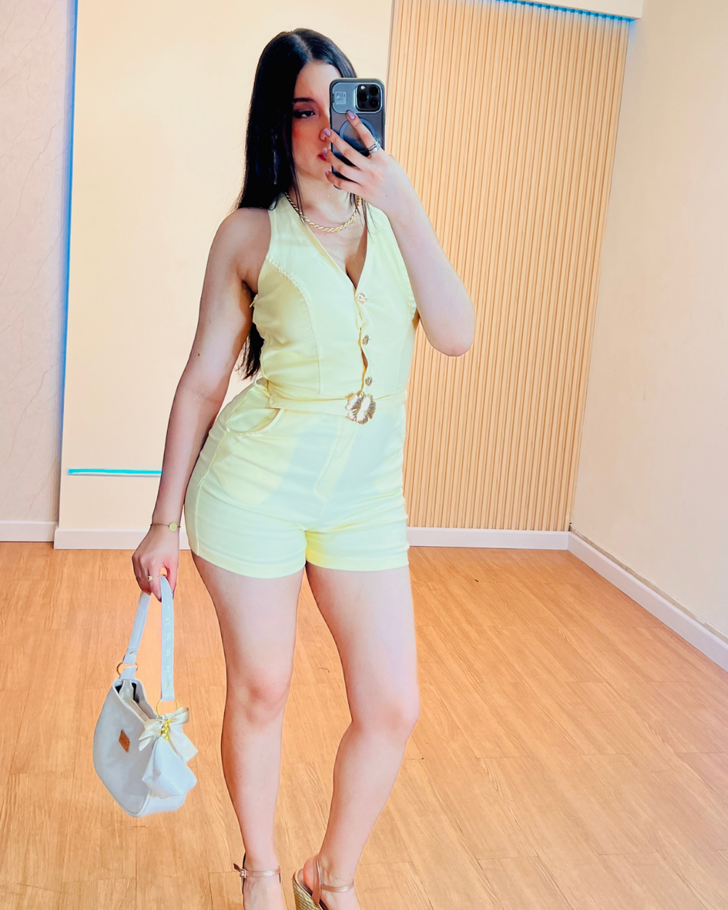 Enterizo Short Salome Amarillo