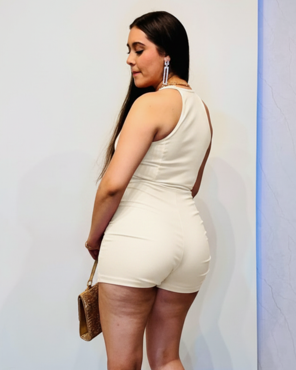 Enterizo Short Salome Marfil