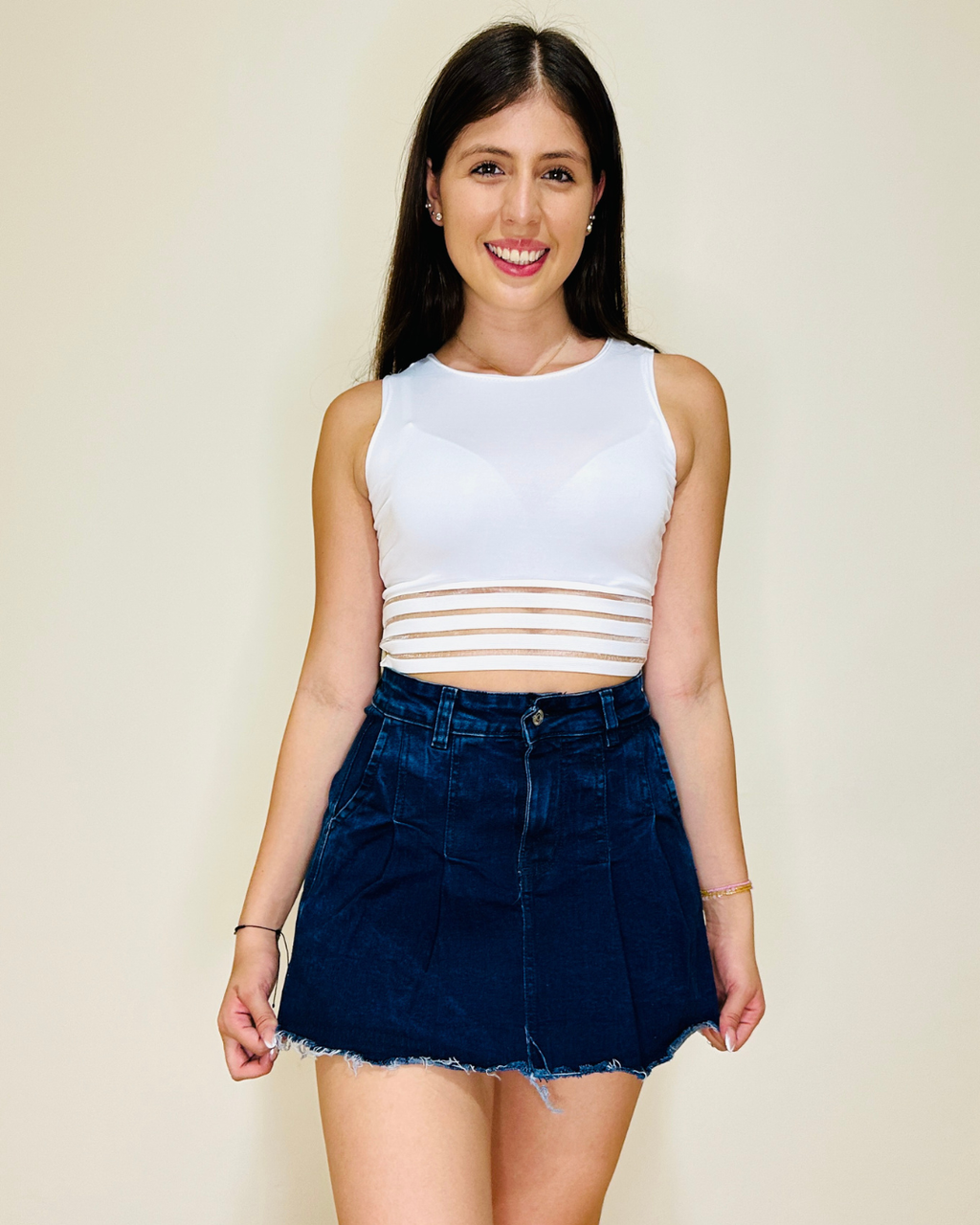 Falda Grecia Jeans Oscuro