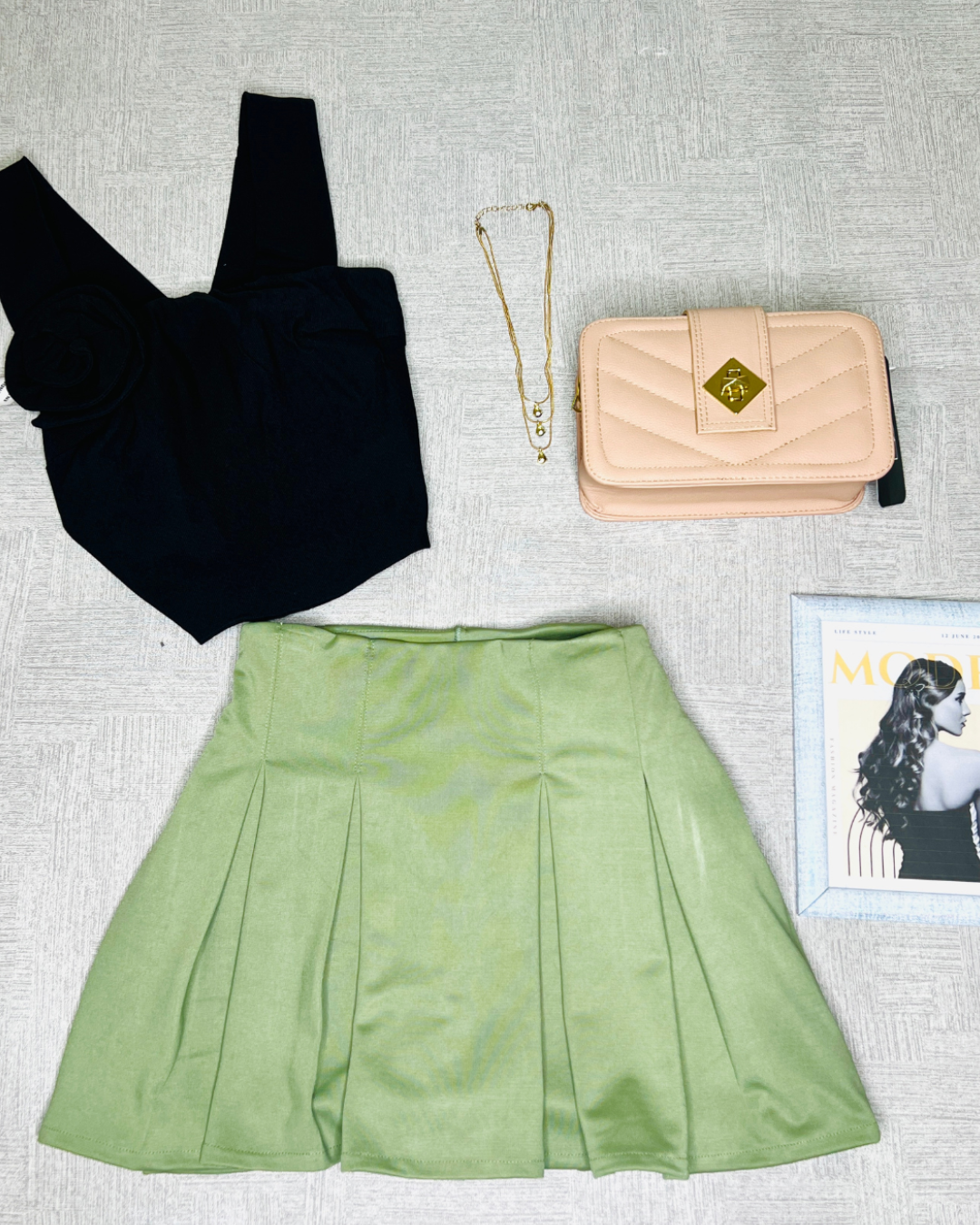 Falda Short Melanie Verde