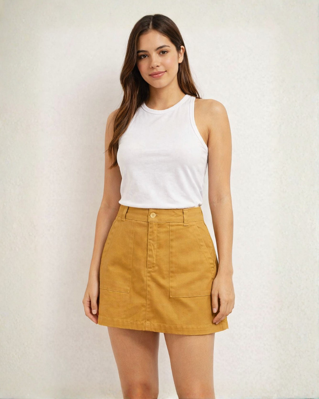 Falda Short Lis Caqui
