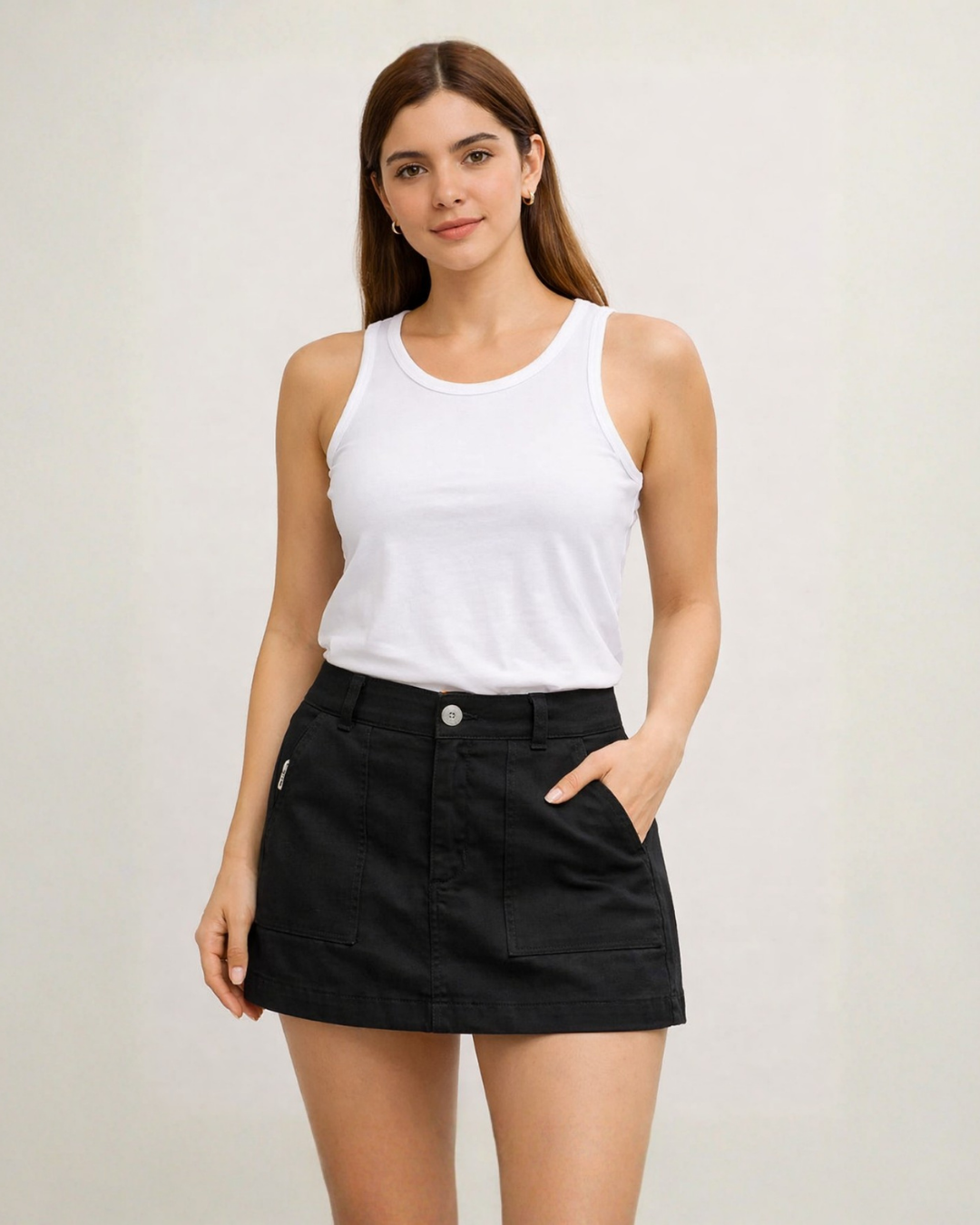 Falda Short Lis Negro