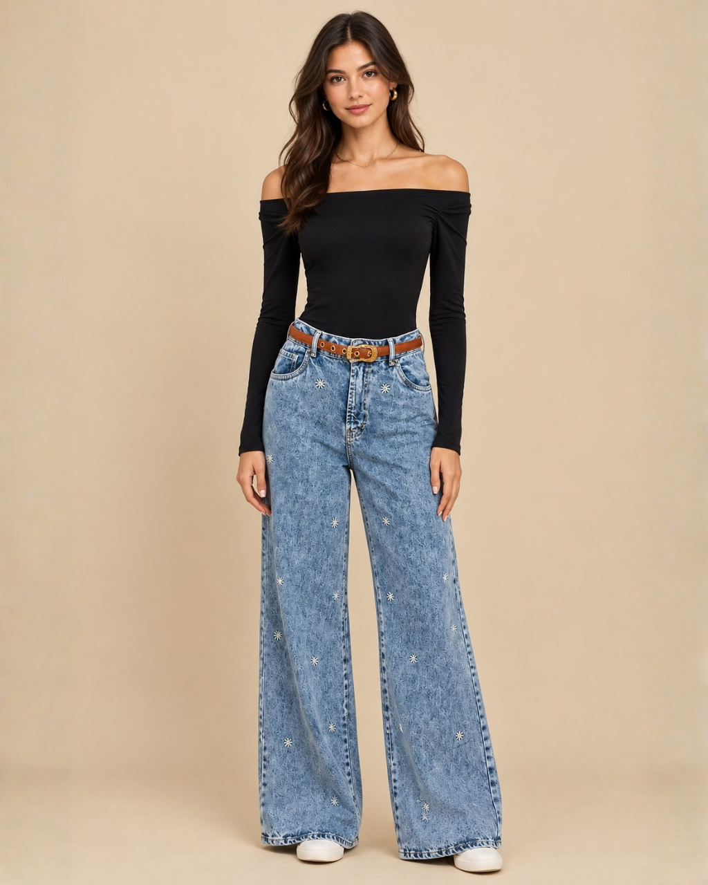 Pantalón Jean Jasmin Denim Claro Bota Recta