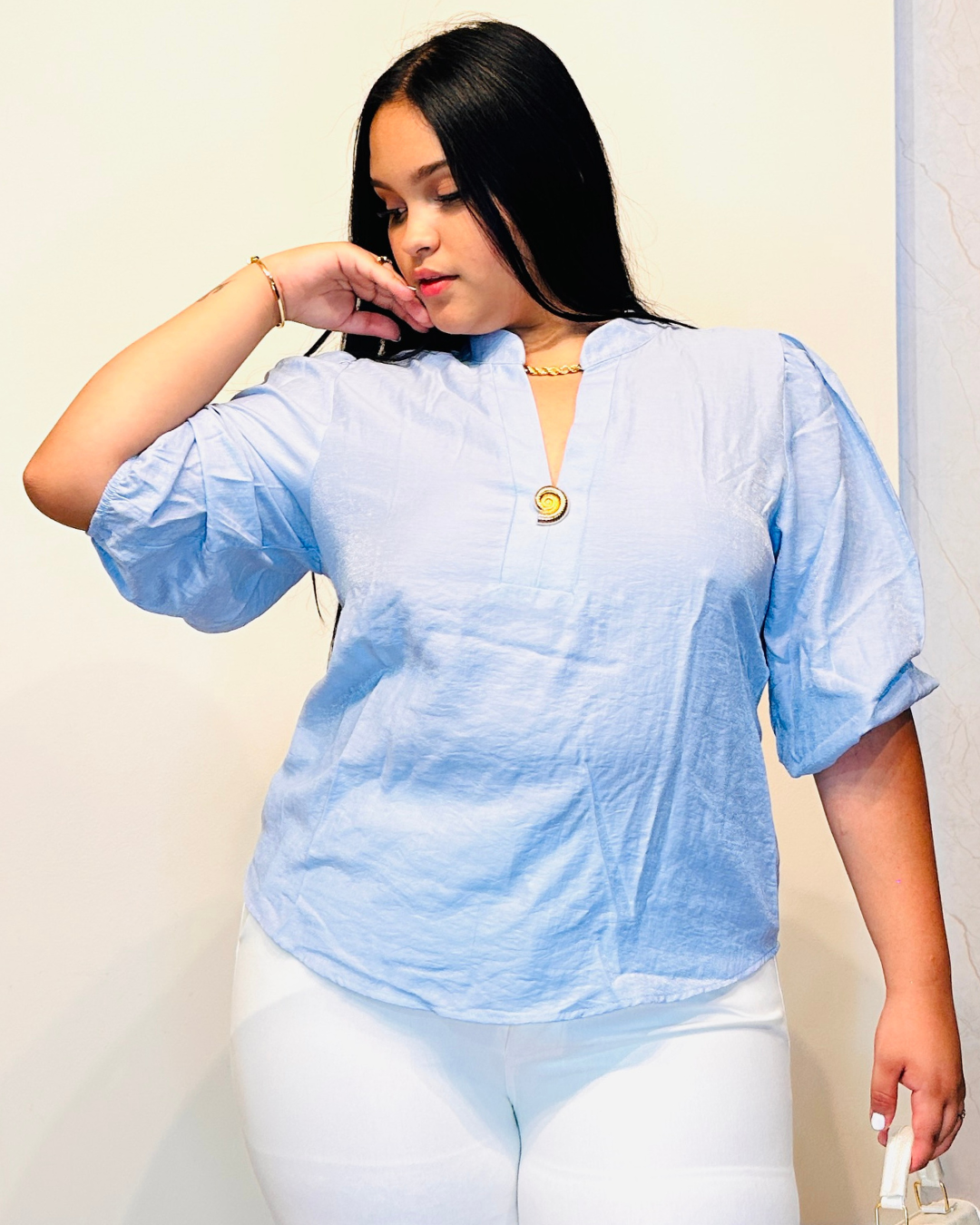 Blusa Carmen Celeste