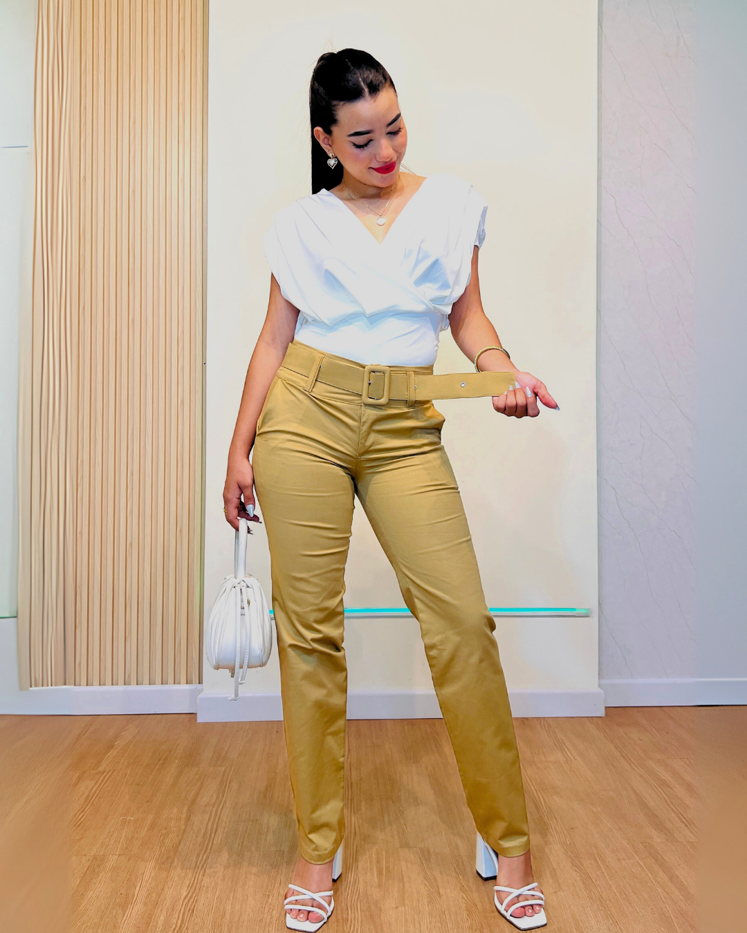 Pantalón Camila Caqui