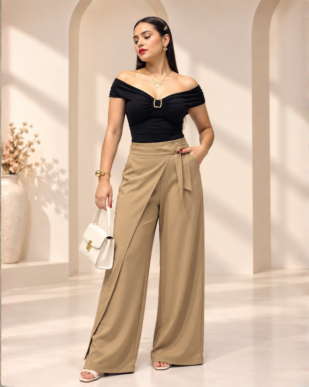 Pantalón Celine Camel