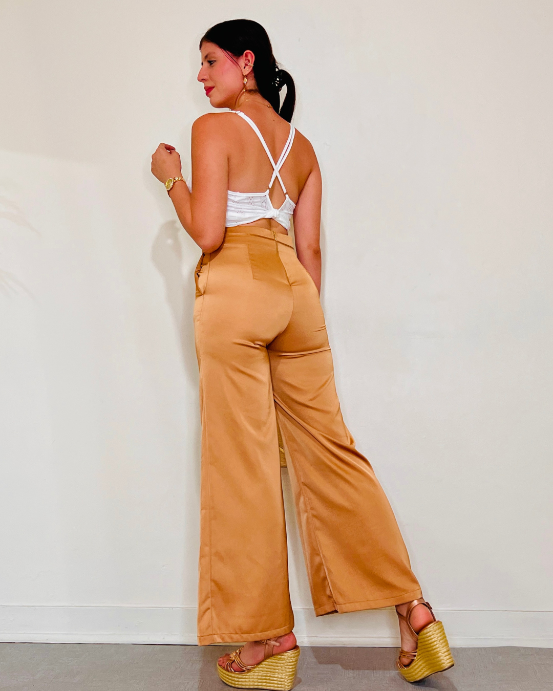 Pantalón Delia Caramelo