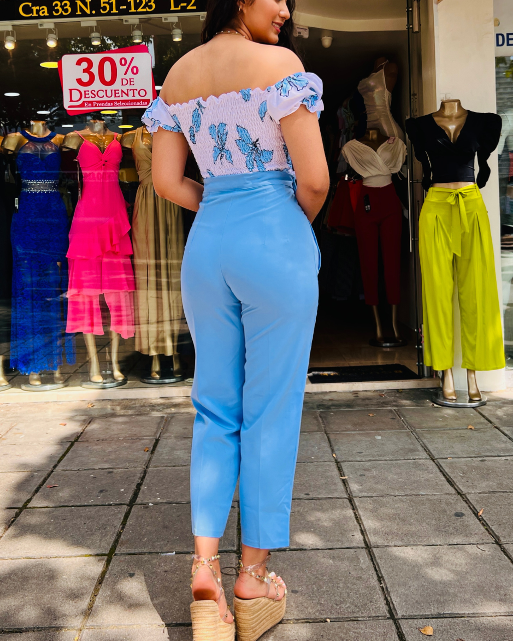 Pantalón Tania Turquesa