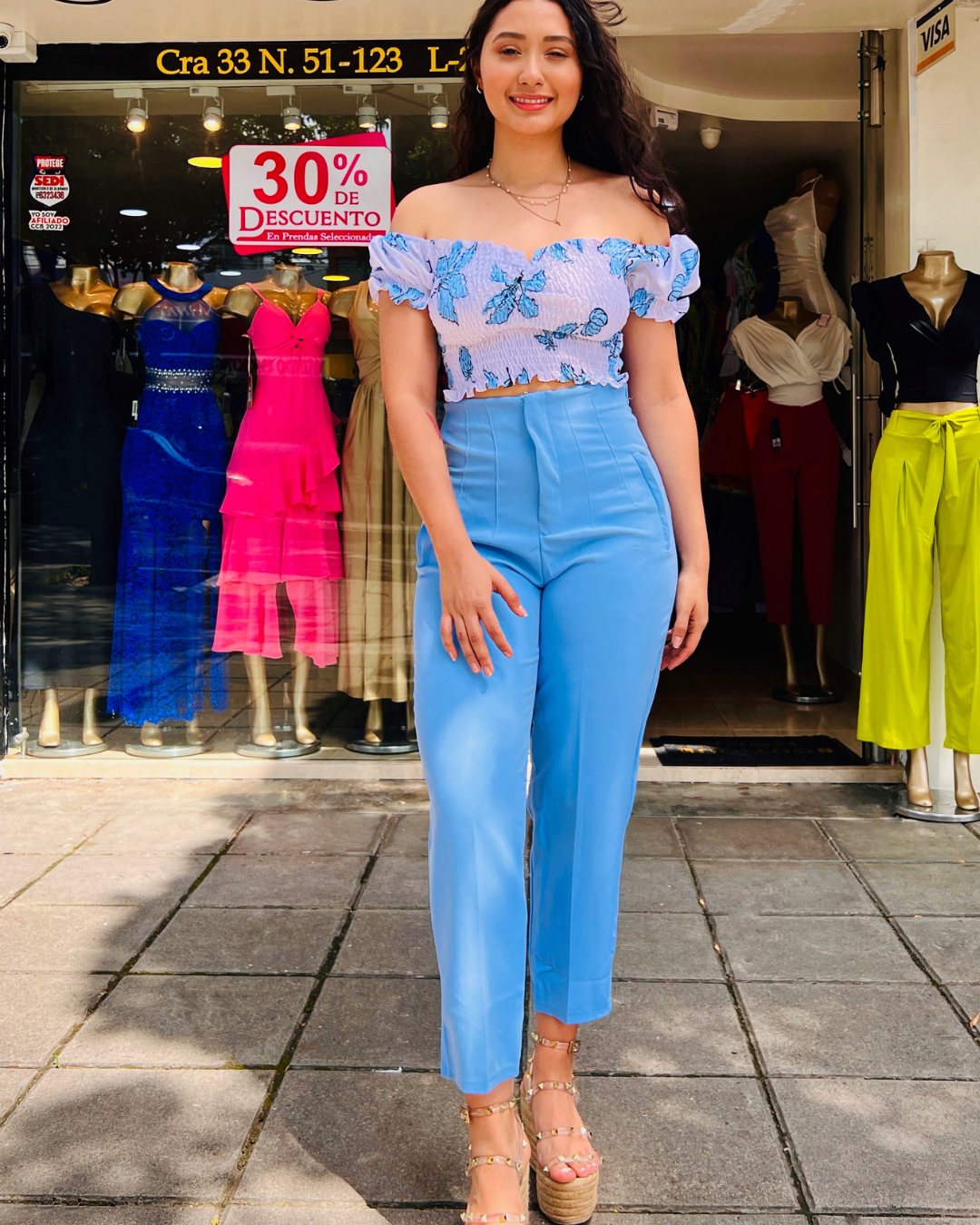 Pantalón Tania Turquesa