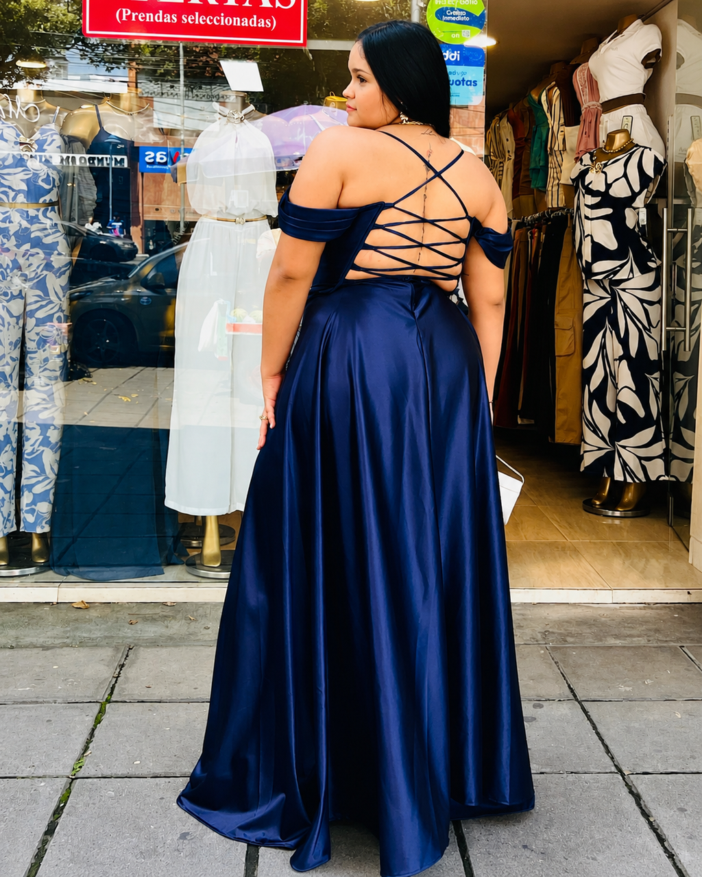 Vestido Arianne Azul Oscuro