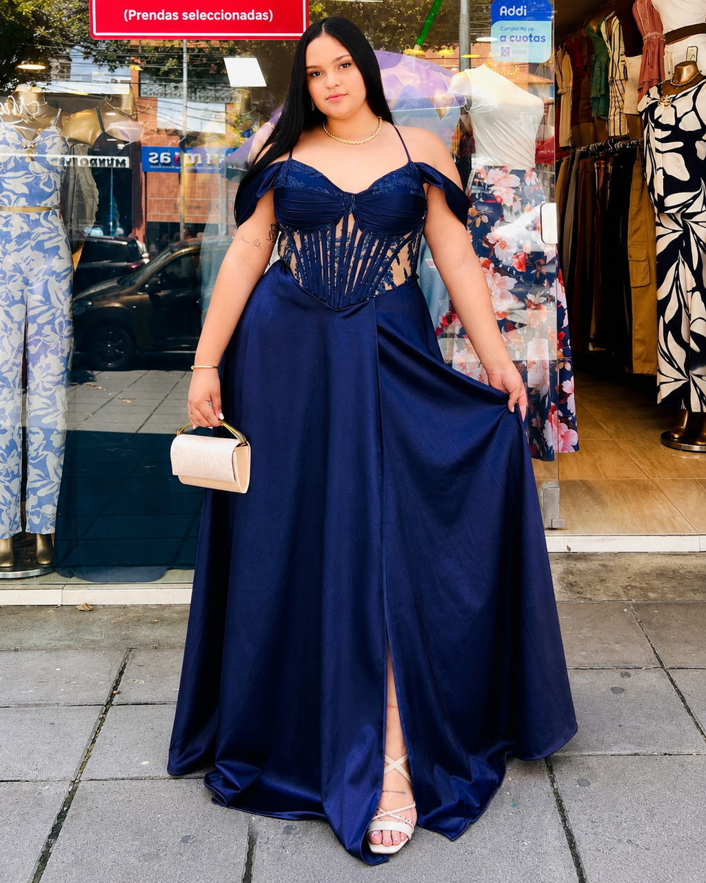 Vestido Arianne Azul Oscuro